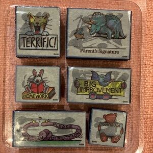 School teacher Stamps - set of 6 could be great for pretend play